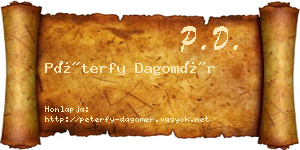 Péterfy Dagomér névjegykártya